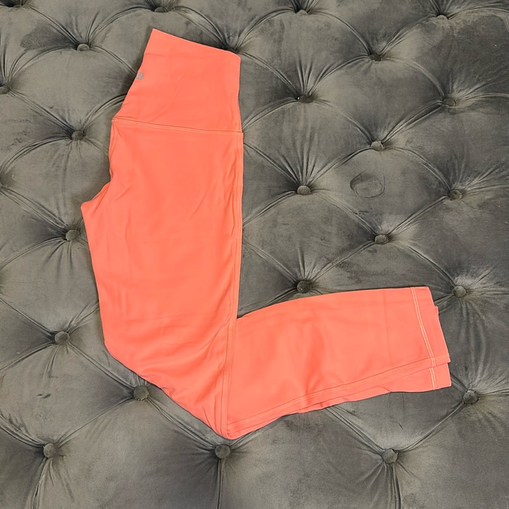 Lululemon Leggings - full length coral color- these came out in spring of 2023